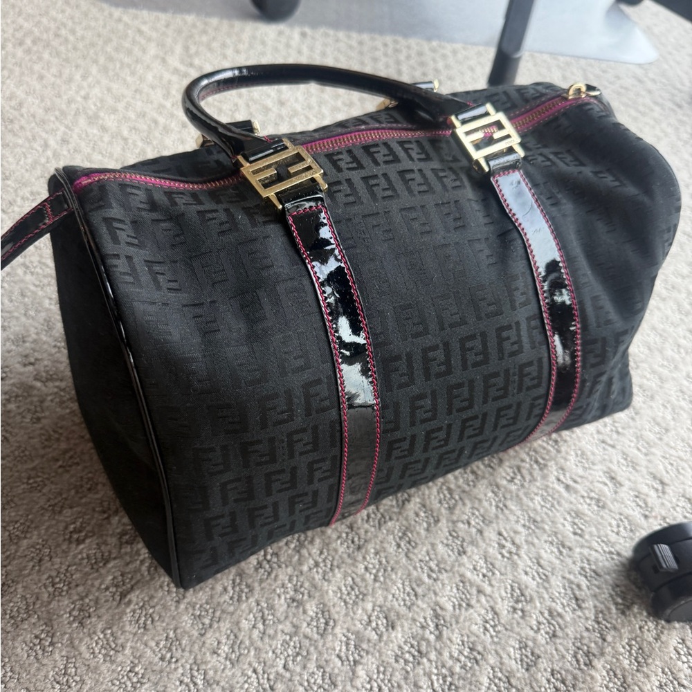 Fendi black/hot pink bag
